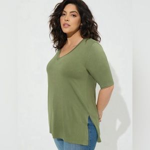 Favorite Tunic Super Soft V-Neck Side Slit Tee